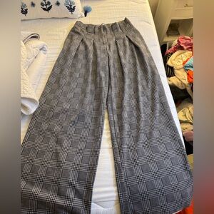 Maeve Black and Gray Wide Leg Pants